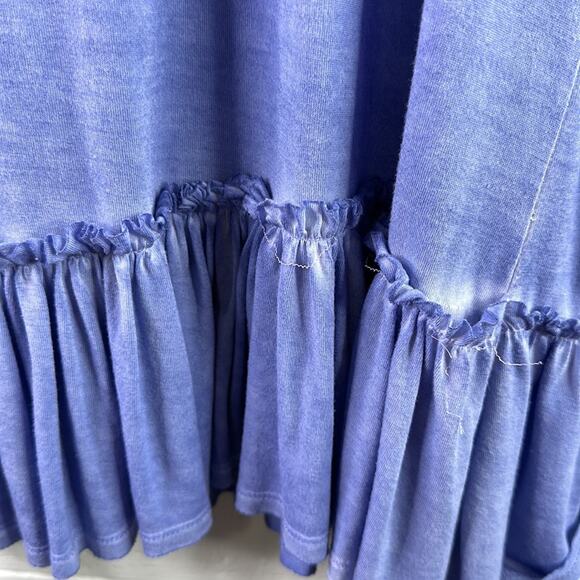 ALYA By Francesca's Blue Peplum‎ Raw Hem Tank Top Shirt Size Large - Picture 12 of 12